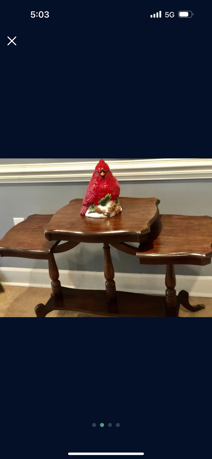 Antique Table 42x27x20”d