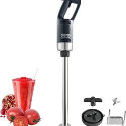 1007# Commercial Immersion Blender 500W Heavy Duty Variable Speed Hand Mixer with Stainless Steel Blade New