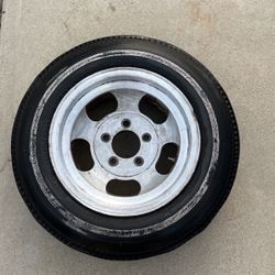 One Vintage14x7 Slotted Chevy Aluminum mag