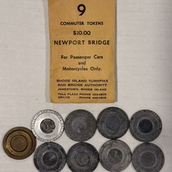 9 Vintage Rhode Island Turnpike Authority Newport Bridge Transit Tokens