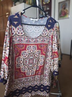 Plus Size XL/14-16 Tops Bundle - 7pc Cato, Dressbarn, Croft & Barrow