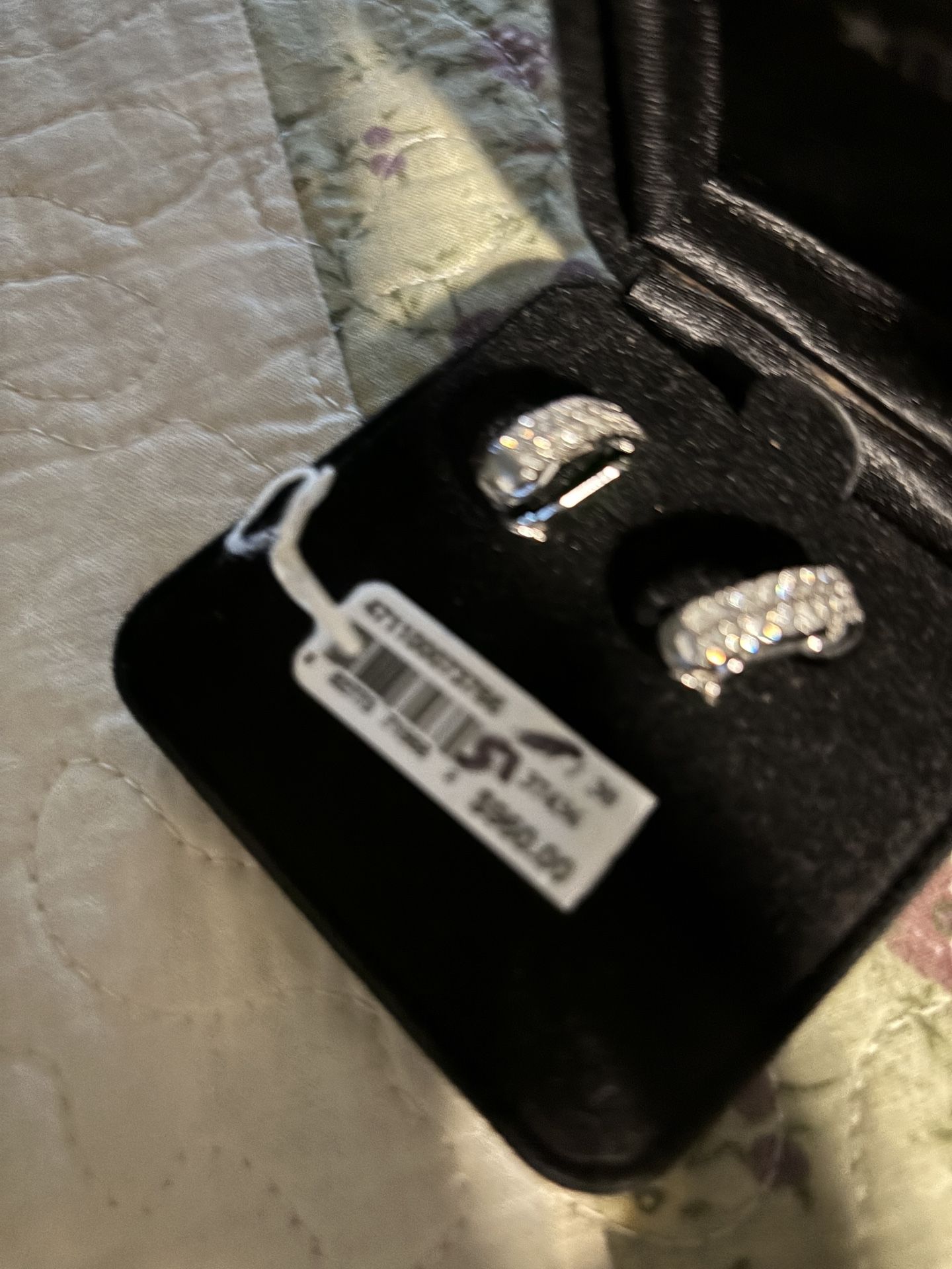 Diamonds Hoop Earring Brand New