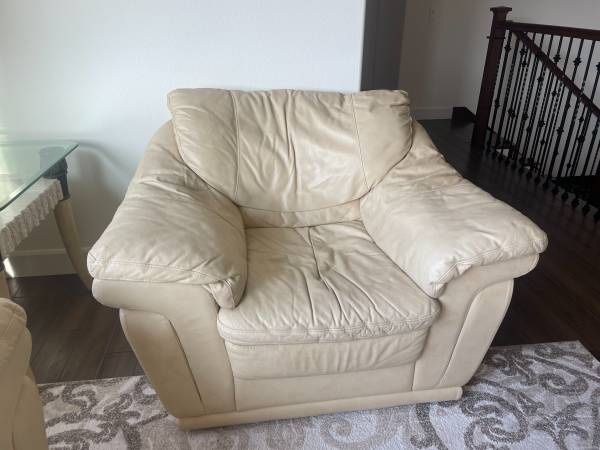 Italian Leather Sofa Chair