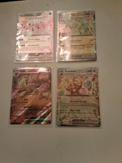 Ninetales EX From China, Tyranitar EX Tera, Greedent EX Tera, Tatsugiri EX Tera.