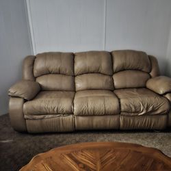Soft Leather Recliner Couch