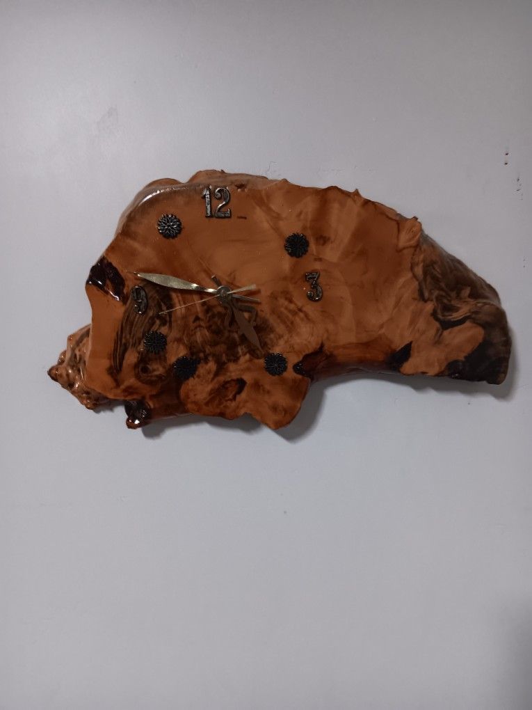 Antique Petrified Wood Clock