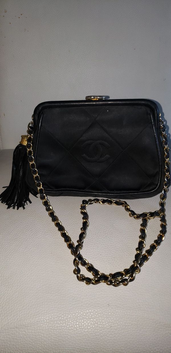 Vintage Black With Red Interior Chanel Purse for Sale in Las Vegas, NV