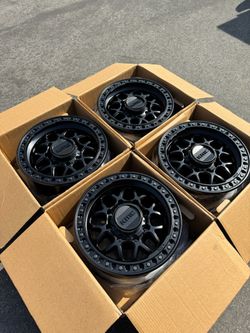 FINANCING AVAILABLE KMC KM549 GRS 8x180 17" Satin Black Wheels