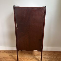 Antique 1900’s Mahogany Stained Birch Music /Wine Cabinet