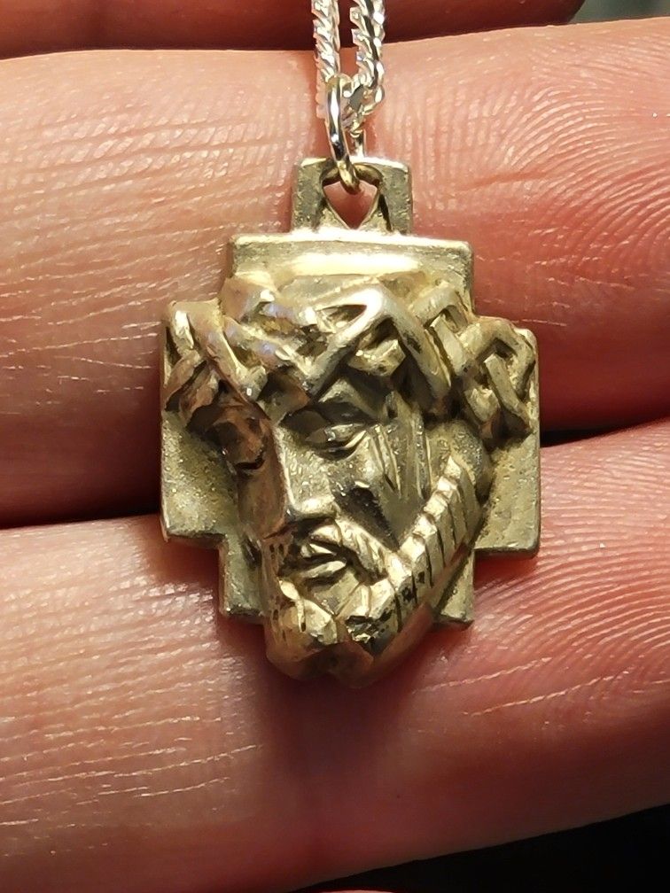 Jesus Sterling Silver Piece Vintage