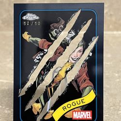2025 Topps Chrome Marvel Rogue Claw Cut Wolverine /10 Black