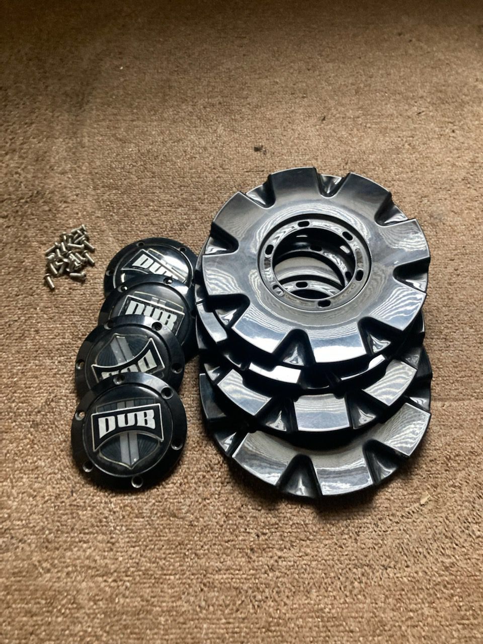 22’ Rim’s And Tires With Caps And Brand New Lug Nuts.