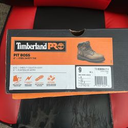 Timberland Pro Pit Boss Steel Toe Boots Size 9 Men Brand New 