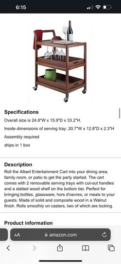 Wooden Bar Cart