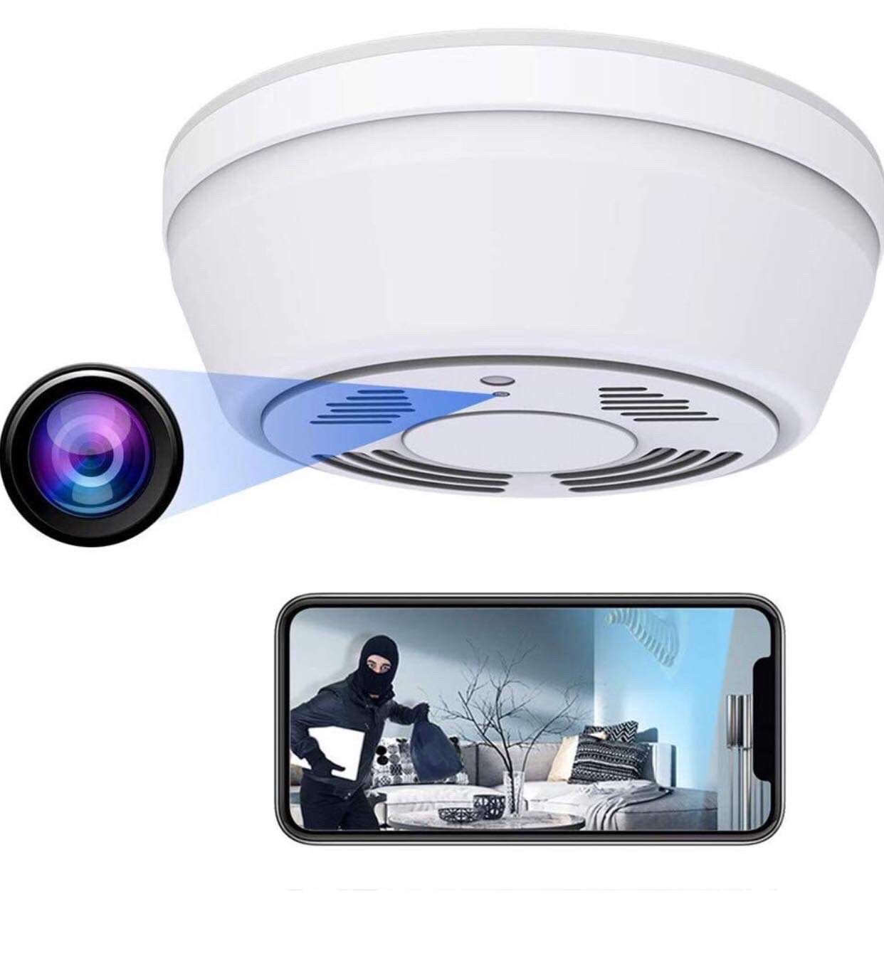 Hidden Camera Smoke Detector - Spy Camera 180 Days Standby Mini HD 1080P WiFi Night Vision Motion Detection Video Recorder Real-Time View Nanny Cam