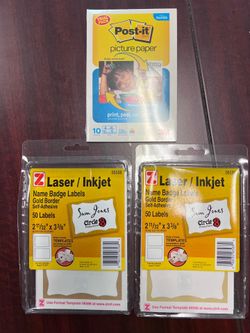 Name Badge Labels & Photo Post It’s