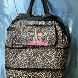 Betty Boop Silver Sparkle Travel Bag 29" tall