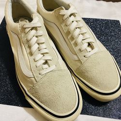 VANS Old Skool Sneakers UltraCush Insoles Pop Marshmallow White Suede Color Mens Size 11