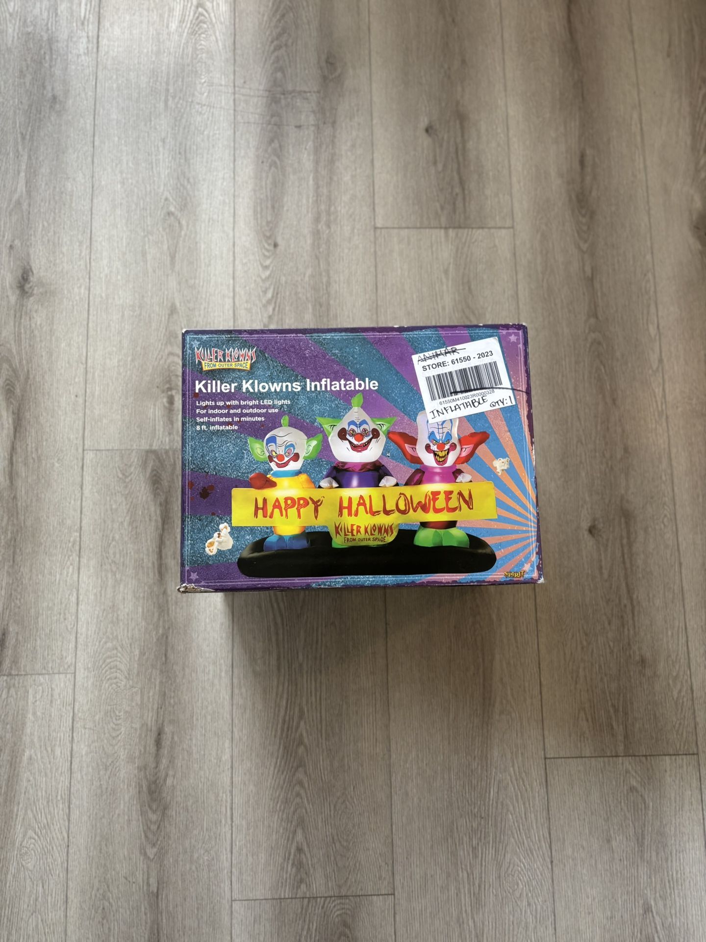 5.5 Ft Killer Klowns from Outer Space Inflatable- BRAND NEW! 