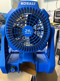 7-in High Velocity Indoor/Outdoor Personal Fan, Battery Powered, in Blue