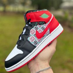 Jordan 1 Mid Ugly Christmas Sweater
