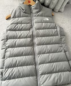 Grey North face vest