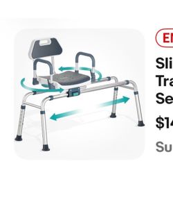 Shower bench sliding chair