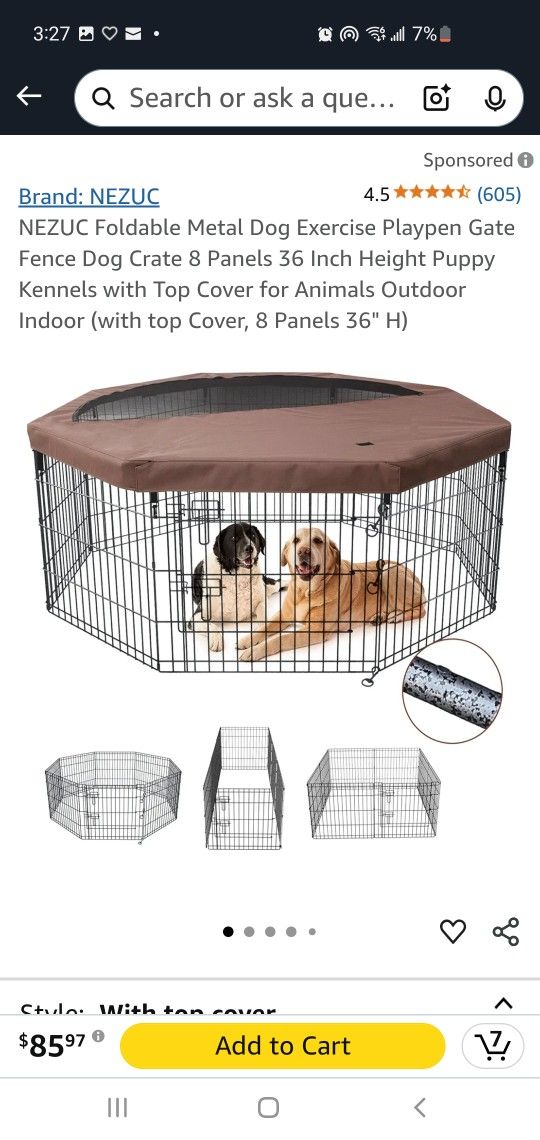 New Dog Playpen Gate