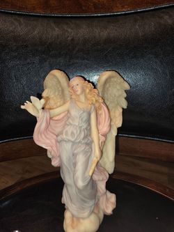 Angel Figurine with Dove and Scroll