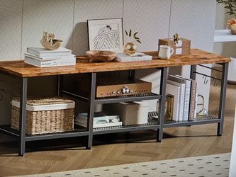 NEW- TV Stand with Open Shelves
