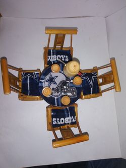 COWBOYS MINI BAMBOO TABLE WITH 4 CHAIRS