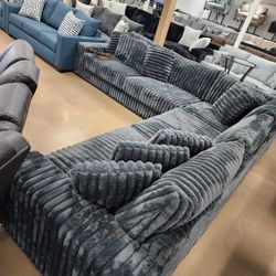 Huge Plush Comfy Sectional. Also In BLACK AND BROWN 