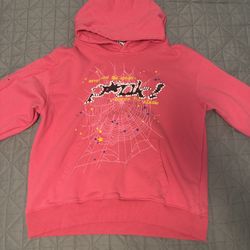 pink sp5der hoodie