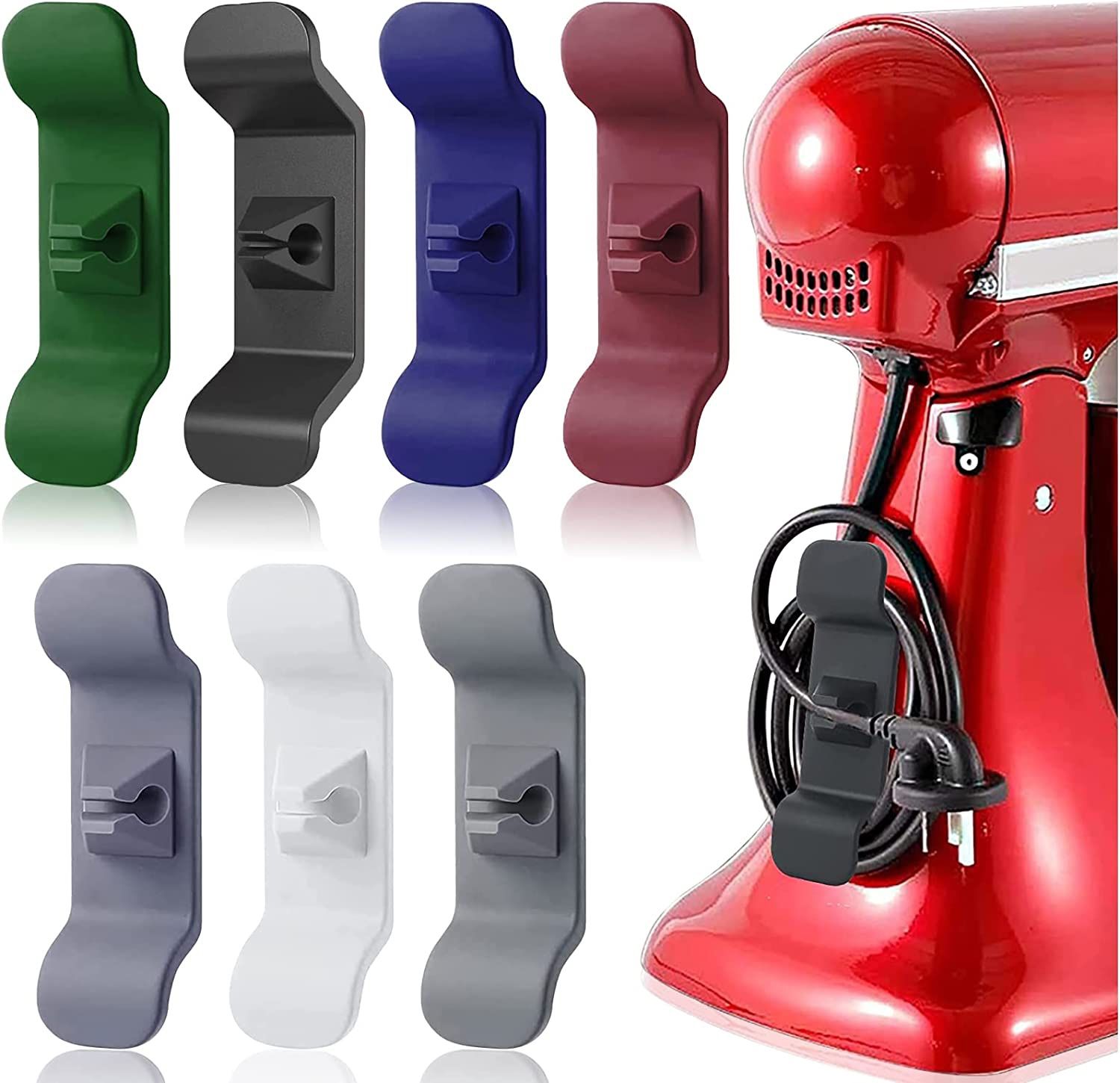 Cord Organizer for Appliances Cord Winder - 7 Pcs Cord Wraps Kitchen Appliance Cord Wrapper for Appliances Stick on Cord Keeper Cord Holder for Applia