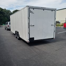 8.5x24ft Enclosed Vnose Trailer Brand New Car Hauler Toy Hauler Storage Cargo Moving