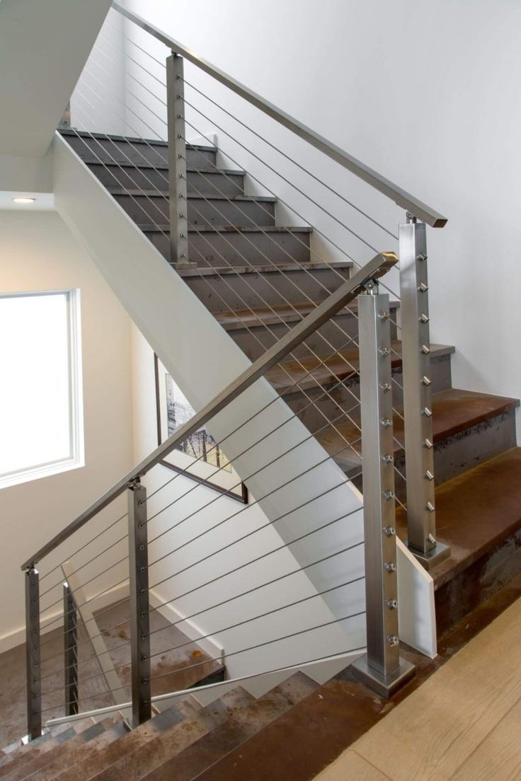 Modern Stainless Steel Cable Railing for Staircases