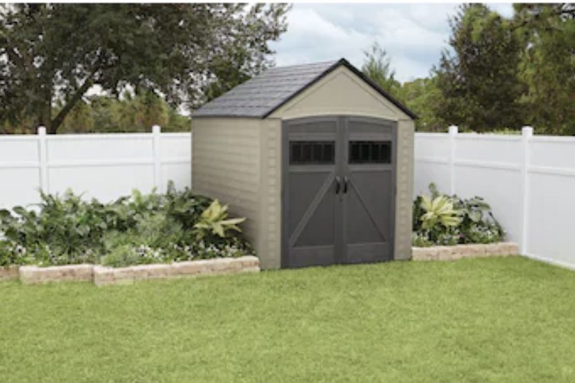 Rubbermaid 7X10.5 RGHNCK SHED- FMONX $1599+tax Add to Lowe's website new never open boxes comes in two boxes Will do free delivery asking $1150
