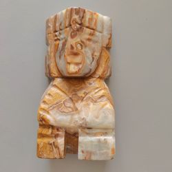 Handcrafted Onyx Sculpture in Warm Honey Tones