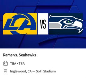 Rams vs Seattle Seahawks 2 tickets