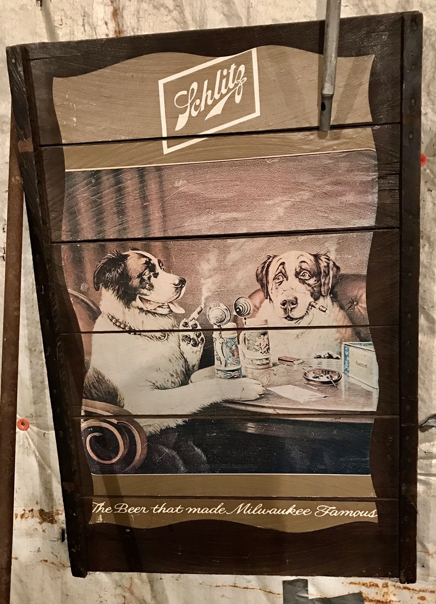 Awesome Schlitz Sign Made Of Wood
