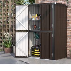 NEW IN BOX - 2”X 4” Outdoor Storage Shed Cabinet Waterproof with Shelves