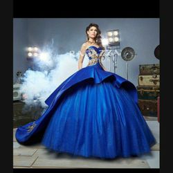 Ragazza Royal Blue Quinceanera Dress