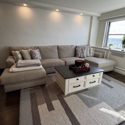 3 Piece Dual Chaise Sectional Couch