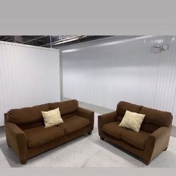 Comfy Nice Brown Sofa Set 