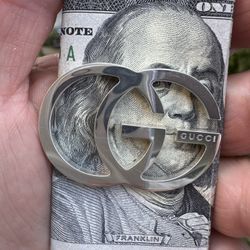 genuine GG silver 925 money clip 