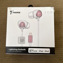 Iphone Lightning Earbuds With Mic & Remote