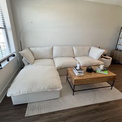 Beige Cloud Sectional (New In Boxes)