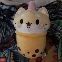 2010 Honeymaru Boba Tea Plush Soda Shiba Inu Dog Puppy Cat Large 13" US SELLER