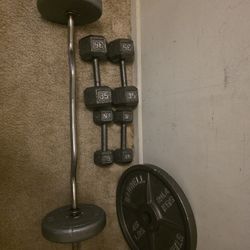 Dumbbell's barbell and plate