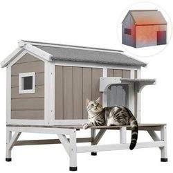 New Weatherproof Indoor/Outdoor Insulated Cat House